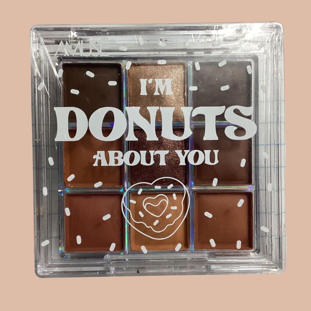 Amuse Eyeshadow Palette I'm Donuts About You Chocolate Donut 9 Pan Neutral Brown